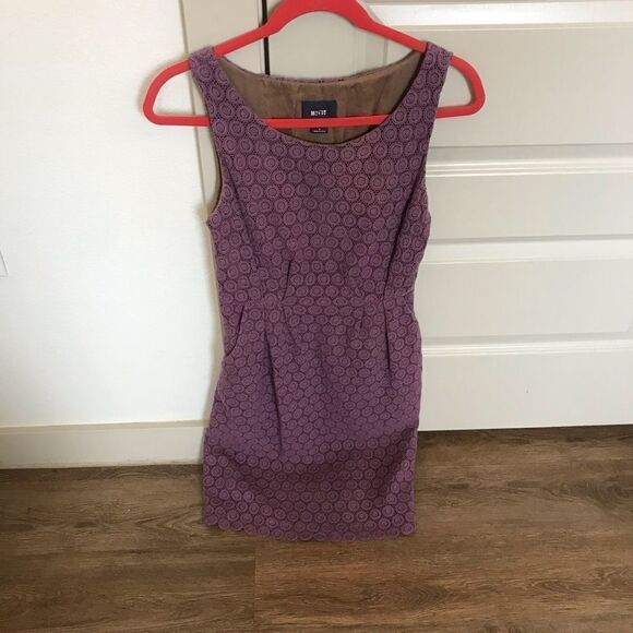 ANTHROPOLOGIE MAEVE PURPLE CROCHET LACE DRESS - Picture 3 of 6